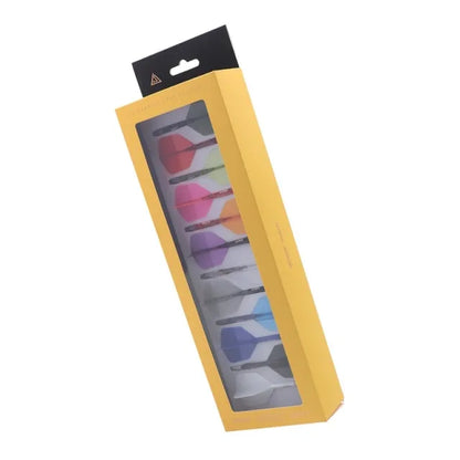 CUESOUL ROST 77 Integrated Dart Shaft & Flight - Big Wing Shape - Long - 12 Pack Assorted Colors