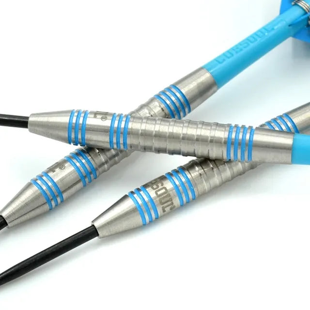 CUESOUL Glory 22 gram Blue Grooves & Blue Shafts 85% Tungsten Steel Tip Dart Set