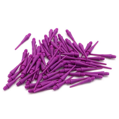 CUESOUL Soft Tip Darts Points 2BA Thread Pack of 100 in Tin - Purple
