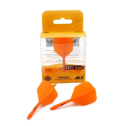 CUESOUL ROST AK5 Integrated Dart Shaft & Flight - Big Wing Shape - Short - Orange
