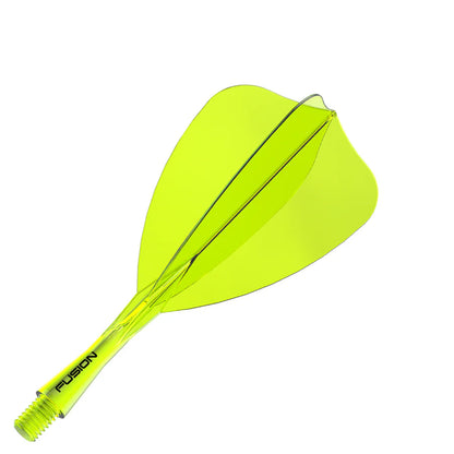 Winmau Fusion Integrated Flight & Shaft Arrow - Short - Transparent Yellow