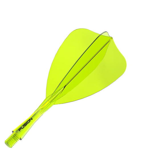 Winmau Fusion Integrated Flight & Shaft Arrow - Short - Transparent Yellow