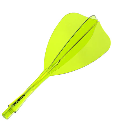 Winmau Fusion Integrated Flight & Shaft Arrow - Intermediate - Transparent Yellow