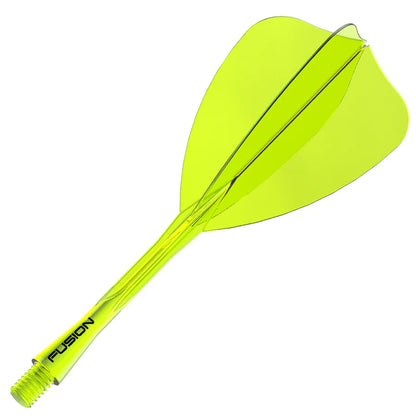 Winmau Fusion Integrated Flight & Shaft Arrow - Medium- Transparent Yellow