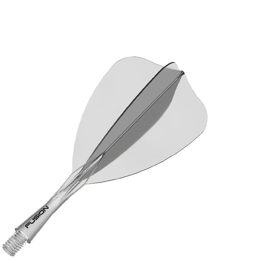 Winmau Fusion Integrated Flight & Shaft Arrow - Short - Clear