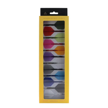 CUESOUL ROST 77 Integrated Dart Shaft & Flight - Big Wing Shape - Long - 12 Pack Assorted Colors