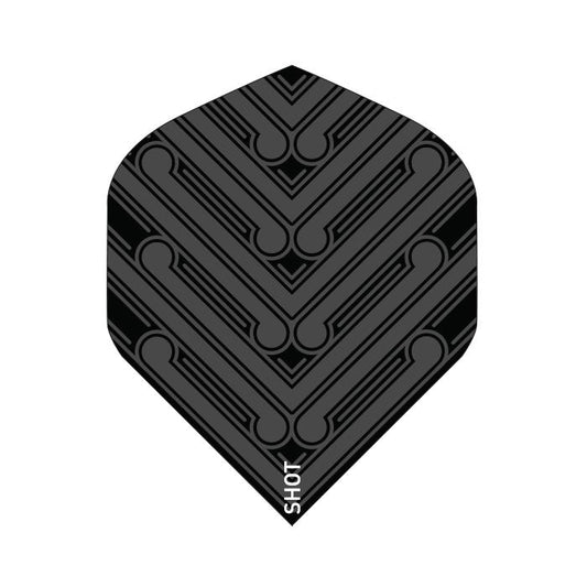 Shot Manu Black Dart Flight Set-Standard