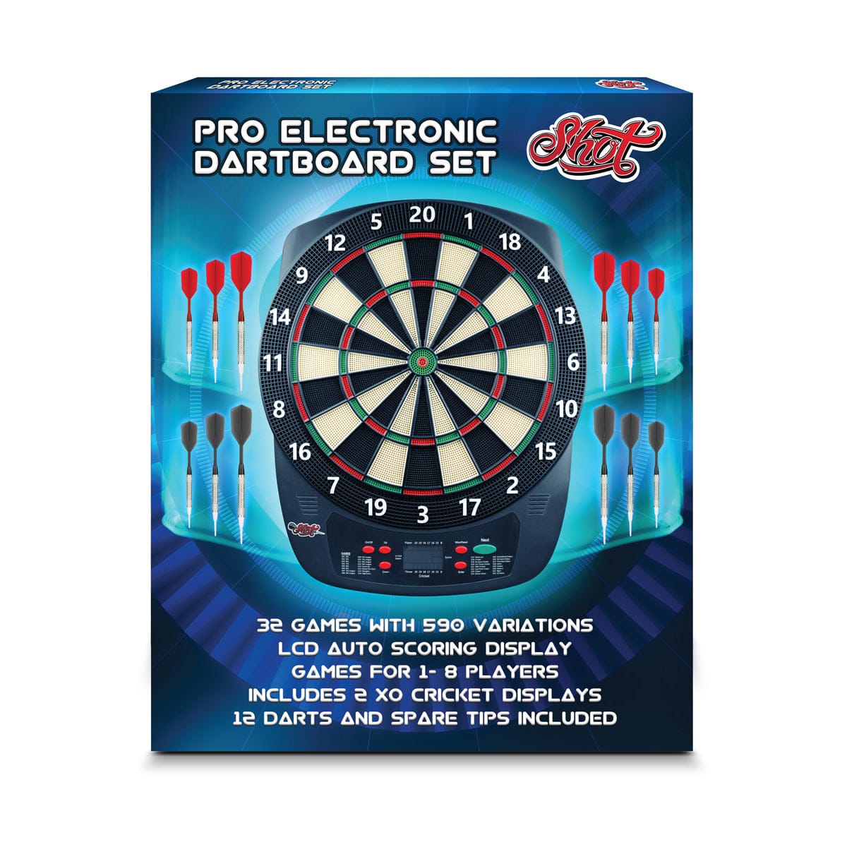 Shot Pro Electronic Soft Tip Dart Board Set