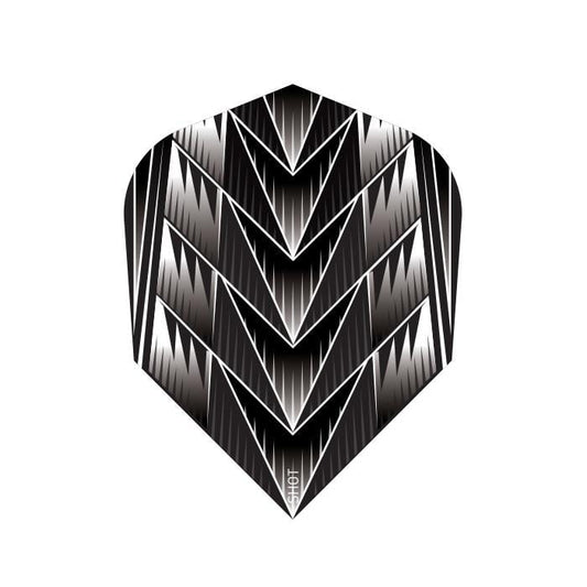 Shot Tribal Weapon Black Dart Flight Set - Small Standard