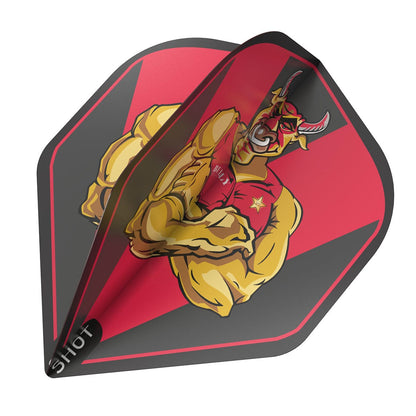 Shot Michael Smith Bully Boy Dart Flight Set-Red-Standard
