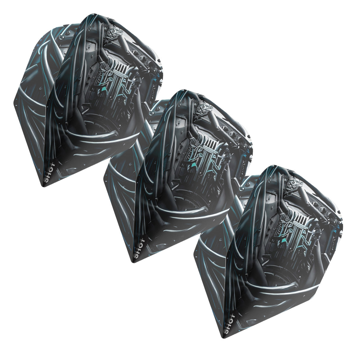 Shot AI Cyberpunk Dart Flight Set Small Standard