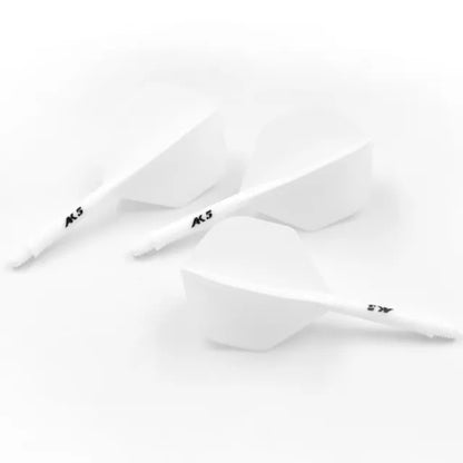 CUESOUL ROST AK5 Integrated Dart Shaft & Flight - Standard Shape - Long - White
