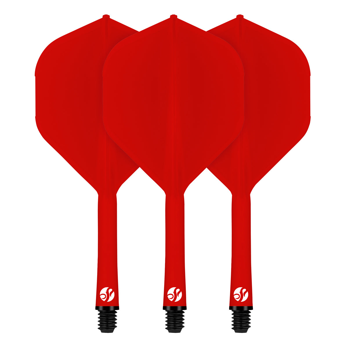 Shot Flight Deck One Piece Dart Flight and Shaft System Red Medium