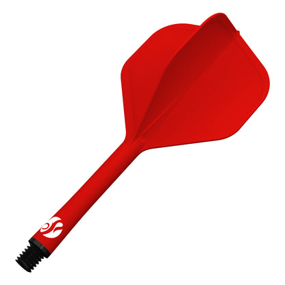 Shot Flight Deck One Piece Dart Flight and Shaft System Red Medium