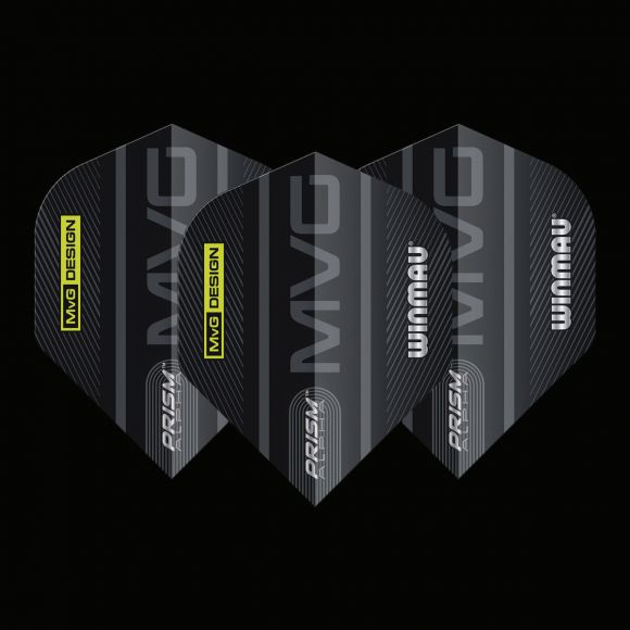 Prism Alpha MvG (Michael Van Gerwen) Logo Black & Grey Extra Thick