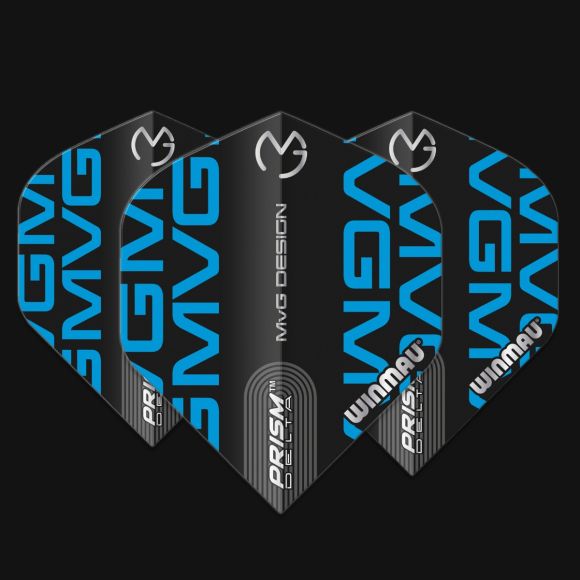 Prism Delta MvG (Michael Van Gerwen) Black and Blue Logo Extra Thick