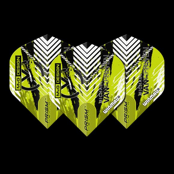 Prism Delta MvG (Michael Van Gerwen) Green & Black Chevron Extra Thick