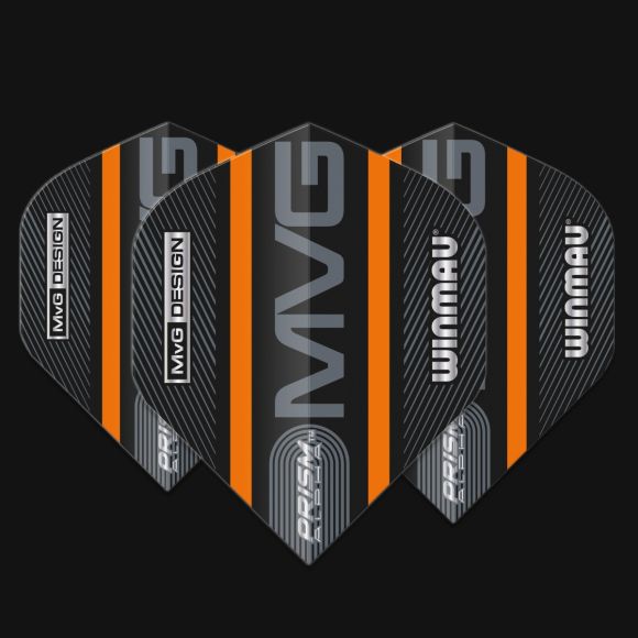 Prism Alpha MvG (Michael Van Gerwen) Black & Orange Logo Stripe Extra Thick