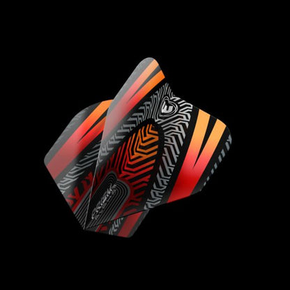 Winmau Prism Alpha Black & Orange Extra Thick Flights