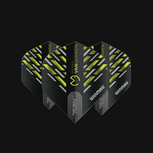 Prism Alpha MvG (Michael Van Gerwen) Black, Green & Grey Chevron Extra Thick