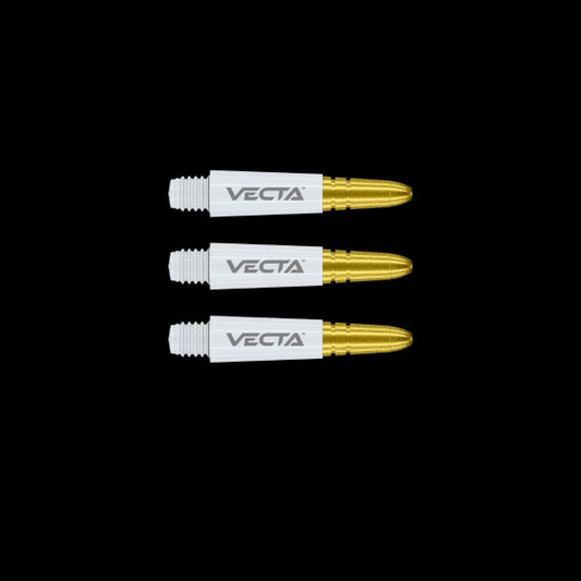 Winmau Vecta White & Gold Short Shafts