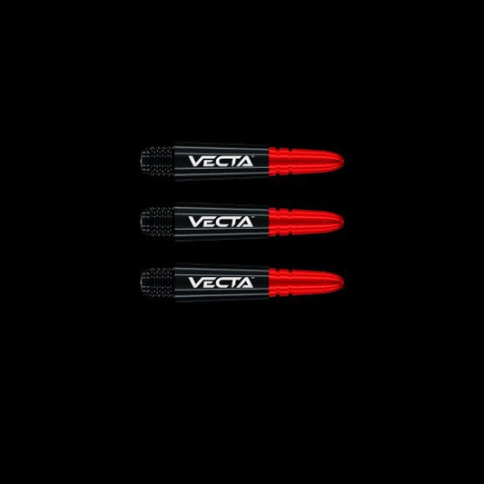 Winmau Vecta Black & Red Short Shafts