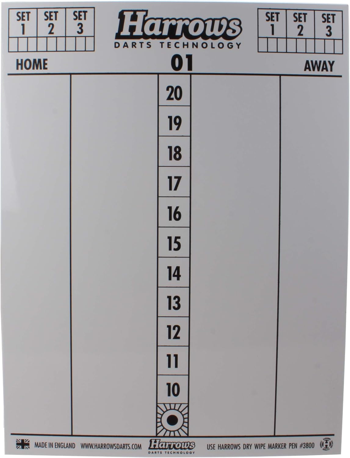 Harrows Dry Wipe Scoreboard