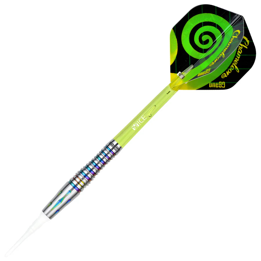 One80 Chameleon Topaz 18 gram 90% Tungsten Soft Tip Dart Set