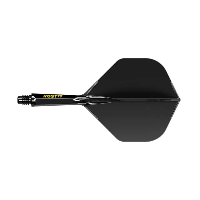 CUESOUL ROST 77 Integrated Dart Shaft & Flight - Big Standard Shape - Short - Solid Black