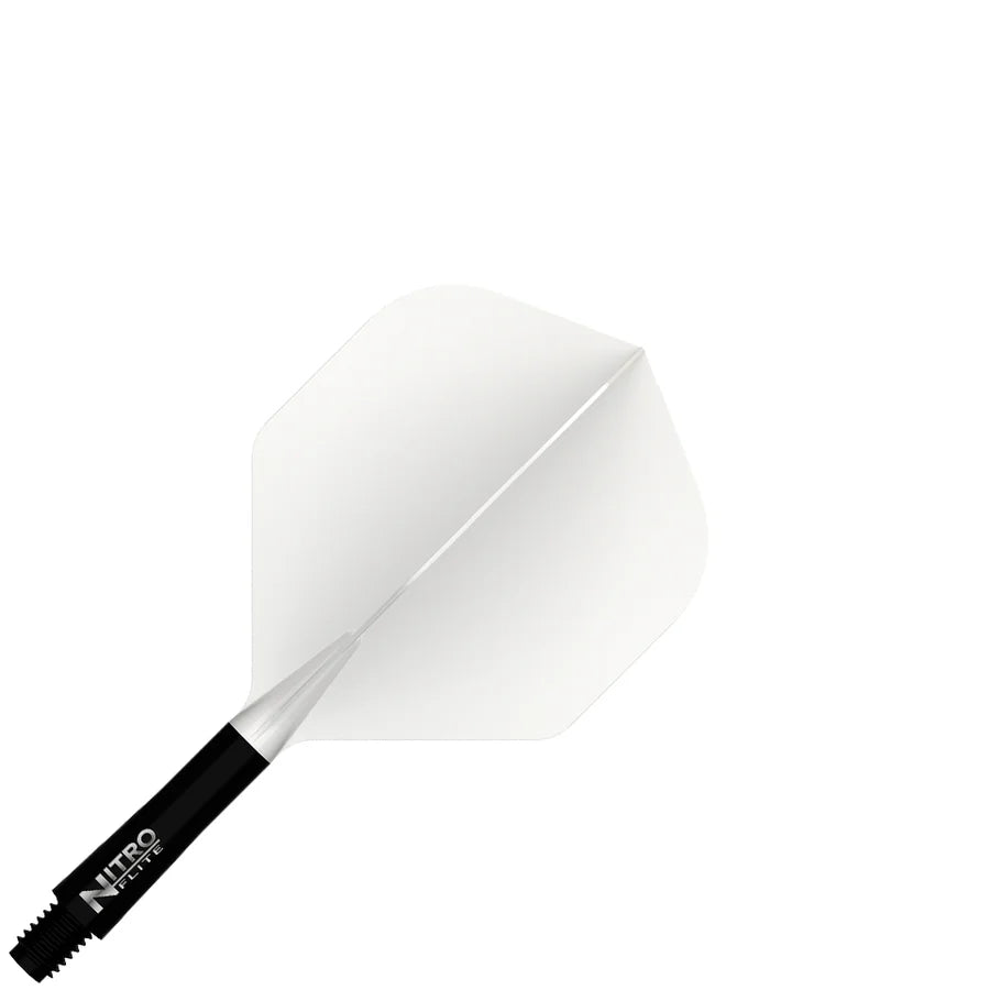 Red Dragon Nitro Flite Integrated Flight and Shaft System - No2 Short White & Black