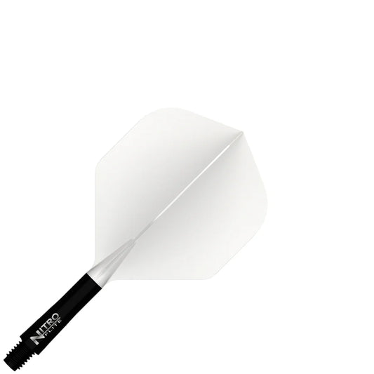 Red Dragon Nitro Flite Integrated Flight and Shaft System - No2 Short White & Black