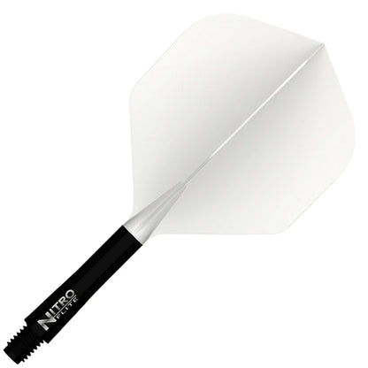 Red Dragon Nitro Flite Integrated Flight and Shaft System - No2 Medium White & Black