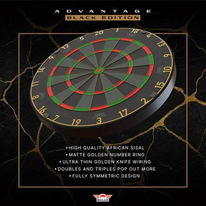 Bull's NL Advantage Black Edition Steel Tip Dartboard