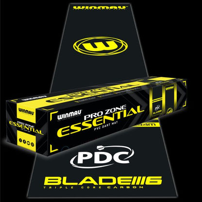 Winmau Pro Zone Essential PVC Black Dart Mat