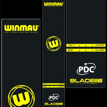 Winmau Pro Zone Essential PVC Black Dart Mat