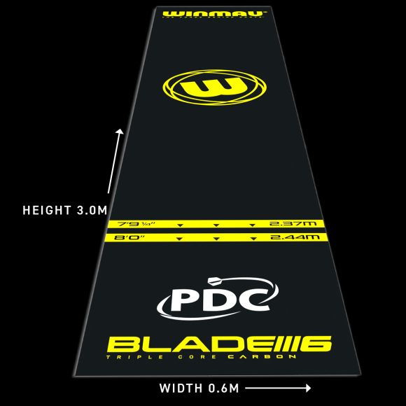 Winmau Pro Zone Essential PVC Black Dart Mat