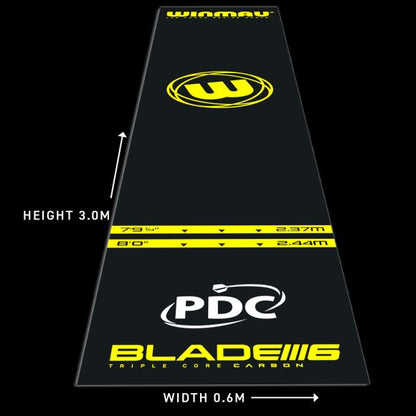 Winmau Pro Zone Essential PVC Black Dart Mat