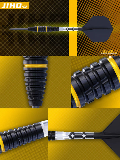 CUESOUL JIHO S2 18 gram 90% Tungsten Soft Tip Dart Set w/ ROST T19 Flight