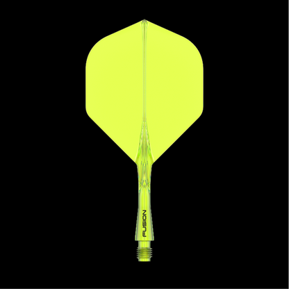 Winmau Fusion Integrated Flight & Shaft Fluoro Yellow Short