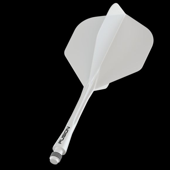 Winmau Fusion Integrated Flight & Shaft Solid White Medium