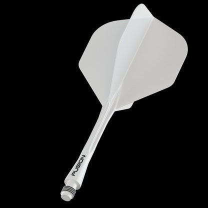 Winmau Fusion Integrated Flight & Shaft Solid White Medium