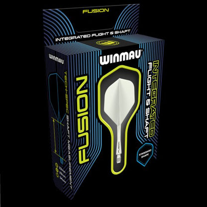 Winmau Fusion Integrated Flight & Shaft Solid White Medium