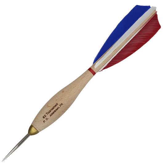 American Pro Dart Woody #2 Steel Tip Darts - 16gm Red, White, Blue (4 Sets)