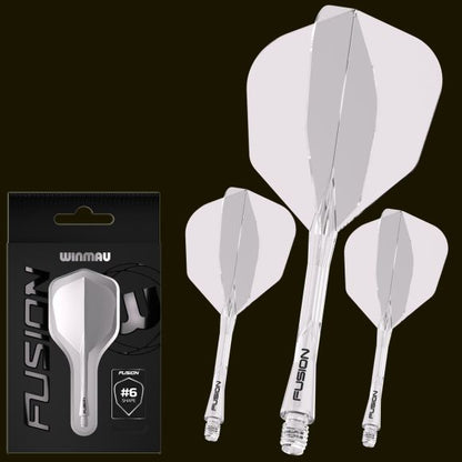 Winmau Fusion Integrated Flight & Shaft #6 Standard - Medium - Clear