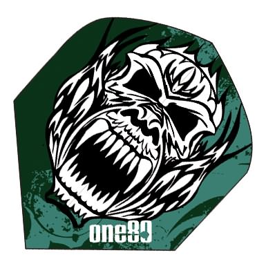 One80 Skull White/Teal Dart Flights