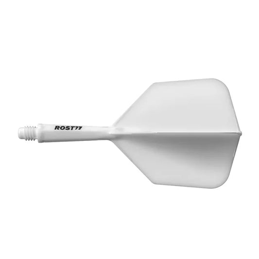 CUESOUL ROST 77 Integrated Dart Shaft & Flight - Big Wing Shape - Short - White