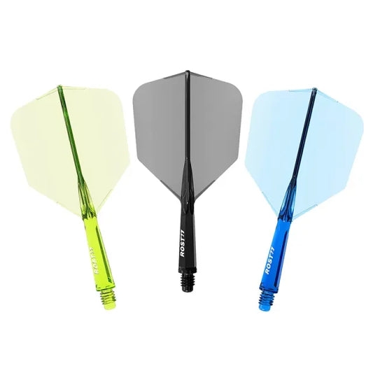 CUESOUL ROST 77 Integrated Dart Shaft & Flight - Big Wing Shape - Medium - Transparent B/B/G