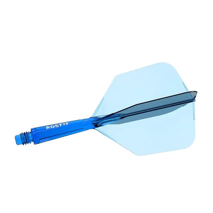 CUESOUL ROST 77 Integrated Dart Shaft & Flight - Big Wing Shape - Short - Transparent Blue
