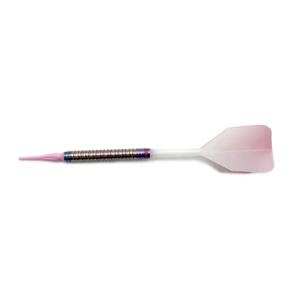 CUESOUL Pink Gem Stone 20 gram 90% Tungsten Soft Tip Dart Set w/ ROST Flights