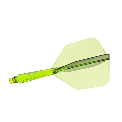 CUESOUL ROST 77 Integrated Dart Shaft & Flight - Big Wing Shape - Long - Transparent Green